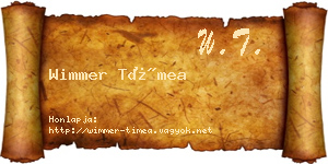 Wimmer Tímea névjegykártya